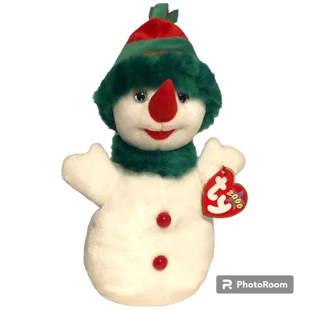 Ty Beanie Baby Snowgirl Christmas Holiday Snowman Vintage 2000 Kid Plush Toy NWT
